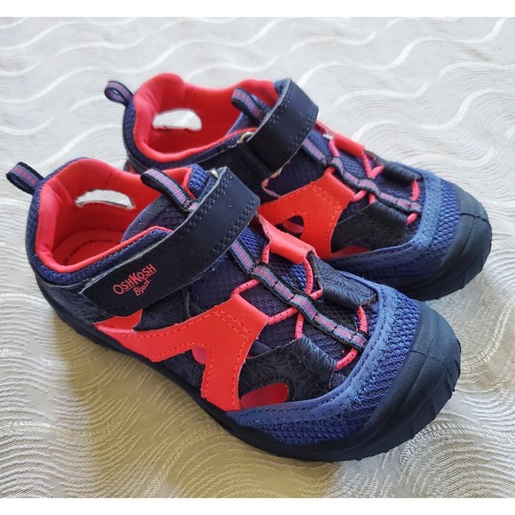 OshKosh B'gosh Other - OshKosh B'Gosh Toddler Girls Size 12 Blue Pink Hook Loop Sport Sneakers Shoes